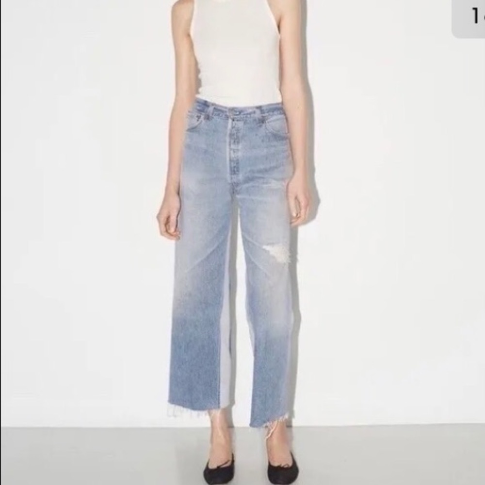 Re/done vintage Levi crop wide leg jeans